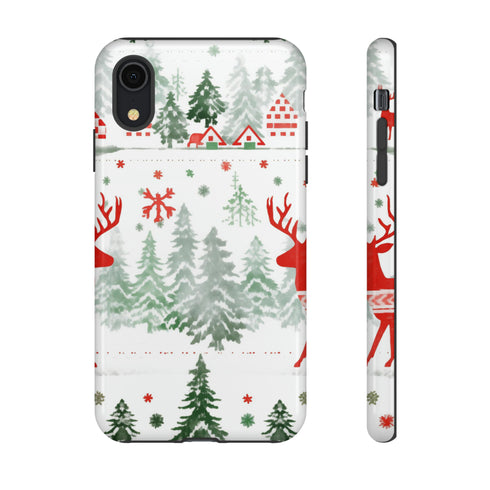 Nordic Christmas Print - Impact Resistant Phone Case iPhone XR Glossy
